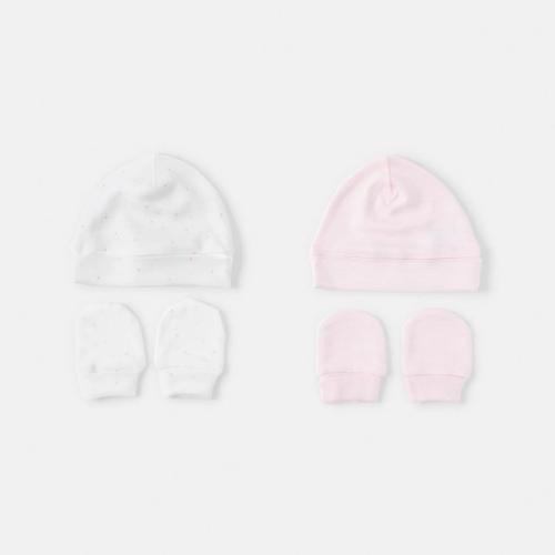 2 Pack Newborn Hat and Mittens Set - Kmart