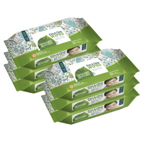 Seventh Generation Thick & Strong Free and Clear Baby Wipes, 384 Count