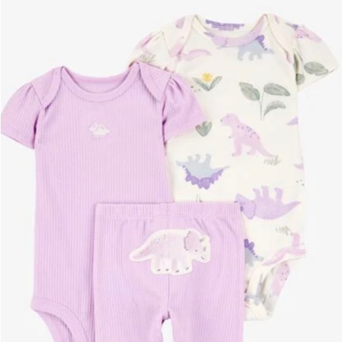 Baby Girl 3-Piece Dinosaur Little Character Set - Purple | Carter's