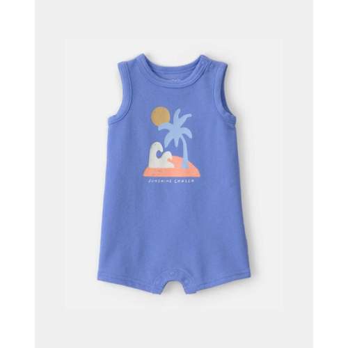 Baby 'Sunshine Chaser' Sleeveless Romper - Blue | Carter's