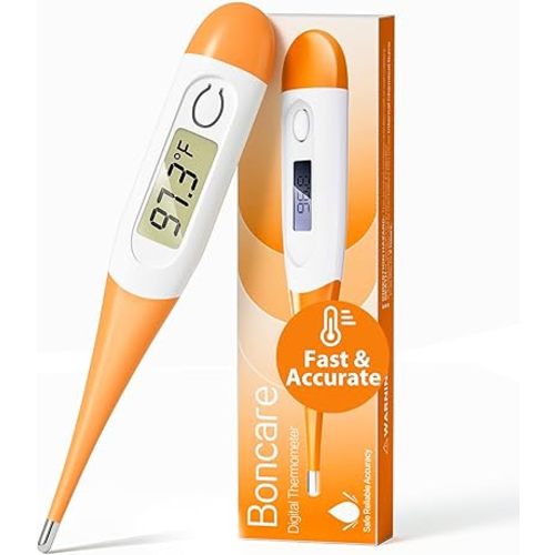Boncare Digital Thermometer for Adults, Kids & Babies, Orange