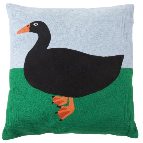 Black Duck at the Park Throw Pillow Case — LORIEN STERN