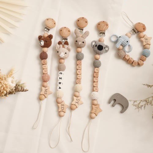 Custom Baby Name Pacifier Clip For Newborn Gift,Custom Pacifier Clip,Personalized Wooden Pacifier Clip for Baby Shower,Handmade Pacifierclip
