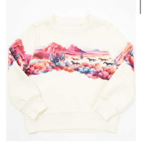 Shyanne Toddler Girls' Scenic Print Long Sleeve Pullover