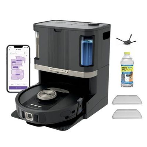 Shark PowerDetect 2-in-1 Robot Vacuum and Mop with NeverTouch Pro Base RV2810ZE