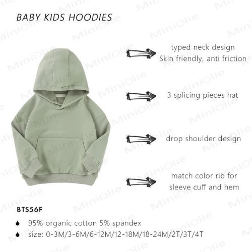 Baby Toddler Solid Color Cotton Hoodie