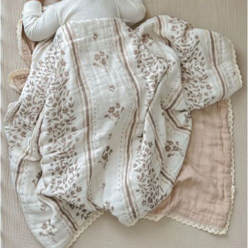 Lettie Floral Gauze Blanket