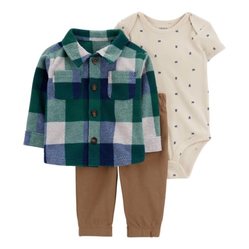 Baby Boy Carter's 3-Piece Plaid Fleece Little Jacket Set