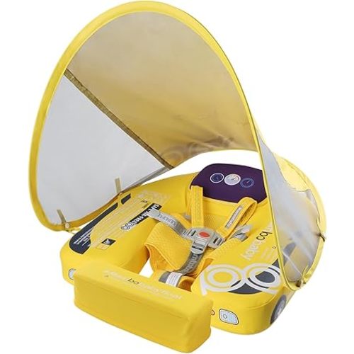 Kalolary Non-Inflatable Mambobaby Baby Pool Float with Canopy