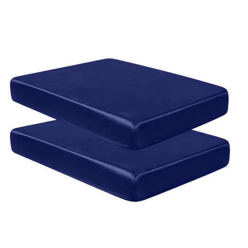 Lorviah 2 Pack Satin Fitted Crib Sheet for Standard Crib & Toddler Mattress - 28"x52" - Soft Smooth, Navy Blue