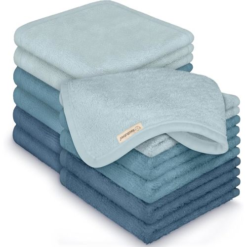 12-Pack Baby Washcloths, Soft Absorbent Washcloths for Face, Body (Depths)