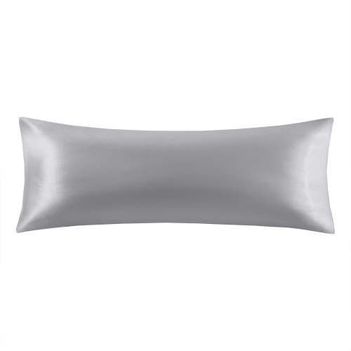 Mainstays Satin Body Pillowcase - Silver Grey - Frizz Control & Cooling Comfort - 1 Pack