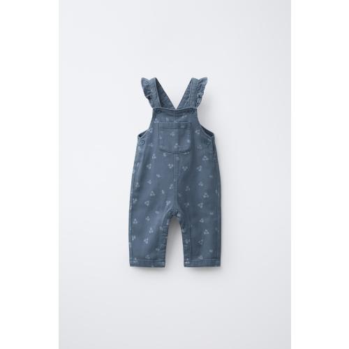 FLORAL TWILL OVERALLS - Blue marl | ZARA United States