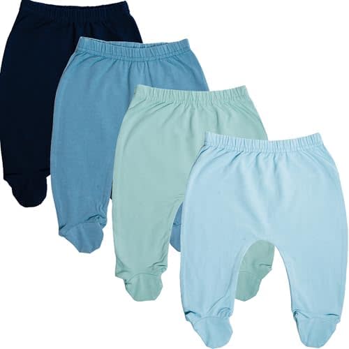 Footed Pants - Blue Variety (color) - 3-6M (size)