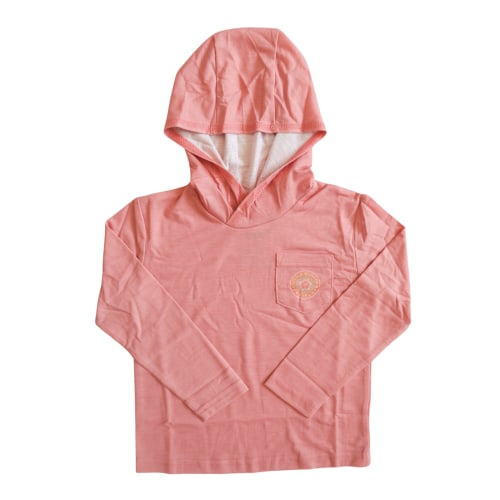 Pink UPF Little Surfer Girl Logo Hoodie