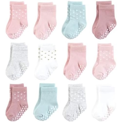 Hudson Baby unisex-baby Cotton Rich Newborn and Terry Socks