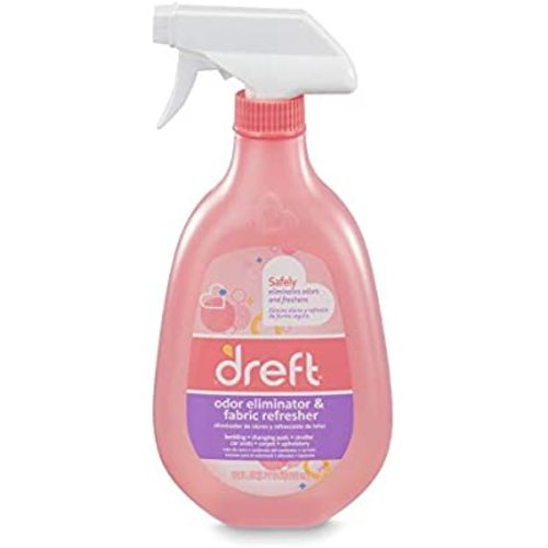 Dreft Fabric Refresher and Odor Eliminator Spray for Car Seat, Stroller, Crib Bedding, Baby Clothes, and More, 22 Fluid Oz (Pack of 4)