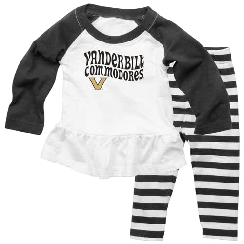 Wes and Willy NCAA Infant Girls Ruffle Raglan Set,