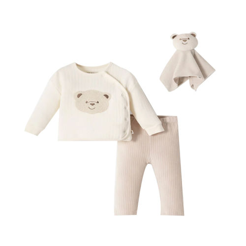 Set 3 Piezas Camiseta Manga Larga, Pantalón y Manta de Apego Bebés Unisex - Baby Fresh