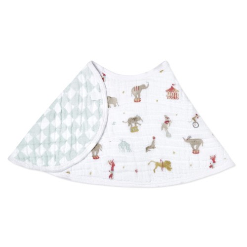 aden + anais Baby Burpy Bib 100% Cotton Muslin 4-Layer Elephant Circus