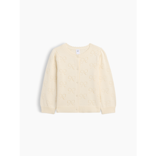 babyGap Puff Sleeve Pointelle Cardigan