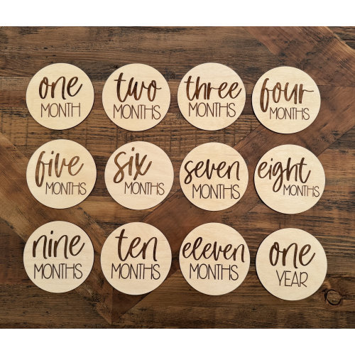 Baby Monthly Milestone Markers