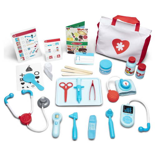 Free Shipping! Melissa & Doug Get Well Doctor’s Kit Play Set, 25 Pieces, Stethoscope, Syringe, Thermometer