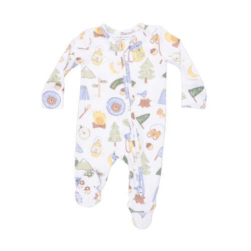 2-Way Zip Footie, Camping Blue