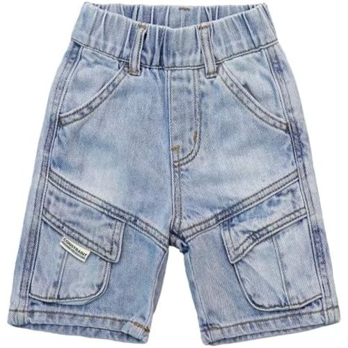 KIDSCOOL SPACE Baby Little Big Boys Shorts,Girls Ribbed Elastic Waist Summer Half Pants Cargo Jeans