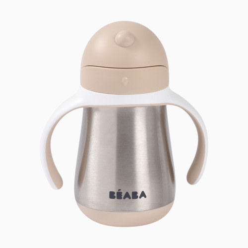 Beaba Stainless Steel Straw Sippy Cup - Oat