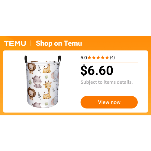 1pc baby laundry basket nursery hamper animal themed storage - Temu
