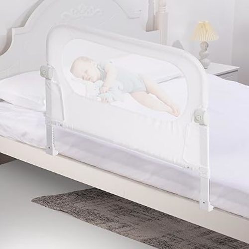 Baby Bed Rail Guard for Toddlers - 35.4" Toddler Bed Rails for Crib,Twin,Full, Queen Bunk Size Bed Swing Down Bedrail Extral Tall Child Safety Side Railing Guards for Kids
