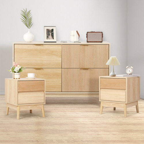 George Oliver 3 Piece Bedroom Set (Nightstand And Chest Of Dresser) & Reviews | Wayfair