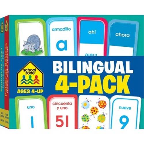 School Zone Bilingual Flash Cards 4-Pack