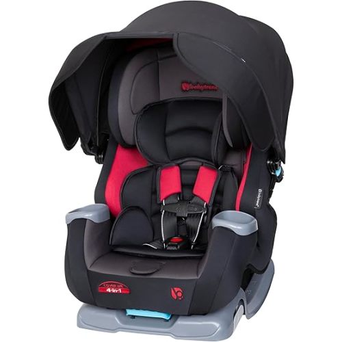 Baby Trend Cover Me™ 4-in-1 Convertible Car Seat, Scooter – Built-in Canopy, 4-Stage Growth System, Plush Comfort Padding, Multi-Position Recline