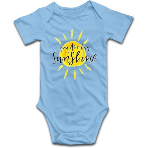 DOQOSESHY You are My Sunshine Baby Bodysuit Cute Growth Gift Short Sleeve/Sleeveless/Long Sleeve Romper Outfit