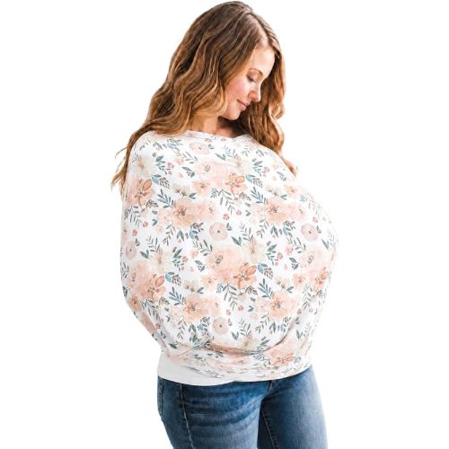 Copper Pearl Nursing Cover for Breastfeeding – Multi-Use Baby Car Seat Cover, Stroller Cover & Breast Feeding Cover Up for Women, Stretchy Breathable High Quality Cover for Boy or Girl, Autumn