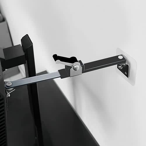 No-Drill TV Anchors, Baby and Pet Proofing, Adjustable Stainless Steel Anti-Tip Rods, Prevents Tipping for LCD/Flat Screen TVs, 6.3'' to 8.7'' (Black, 4 Pack)