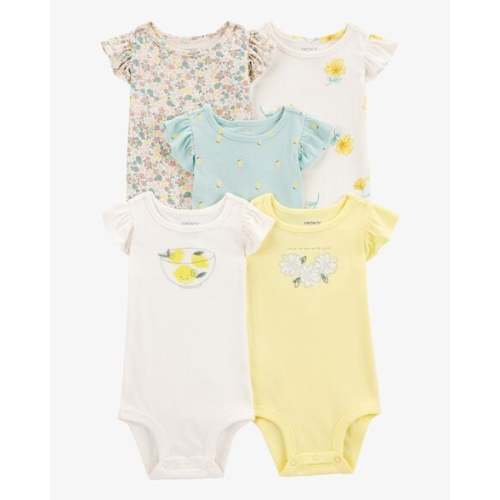 Baby Girl 5-Pack Short-Sleeve Lemon Bodysuits - Carter's | Carter's