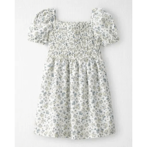 Toddler Girl Smocked Dress Made with Organic Cotton in Spring Bloom Print - Little Planet | Carter's