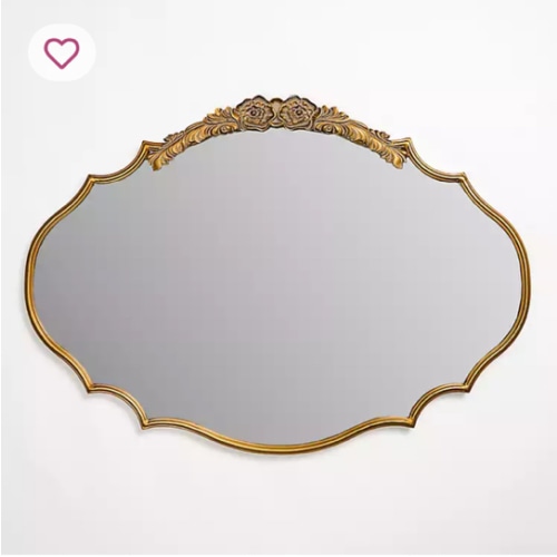 Oval Laura Gold Flower Wall Mirror | Kirklands Home