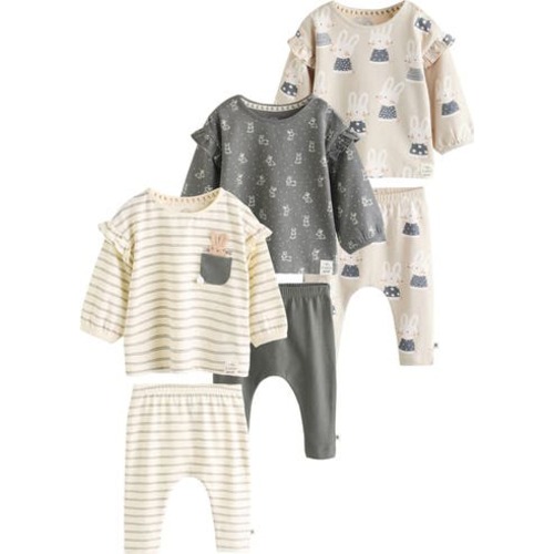 Assorted 6-Pack Long Sleeve Tops & Leggings Set, 3-6M