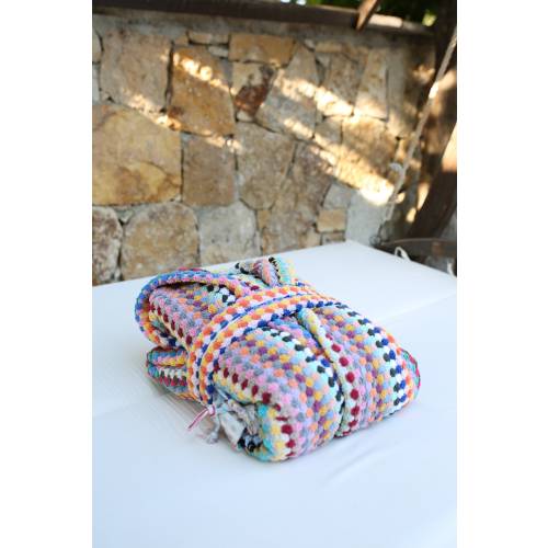 Unique Cotton Pockets Bathrobe, Bubble Handwoven Robe, Turkish Towel, Personalized Gift, Thick Bathrobe