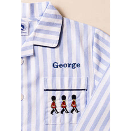 Baby Felix All in One in Blue Stripe/Soldier | Trotters London – Trotters Childrenswear USA