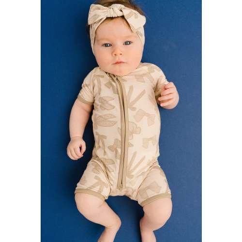 Neutral Bows Bamboo Short Romper