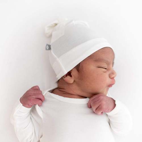 Knotted Cap in Cloud | Bamboo Newborn Hat | Kyte Baby