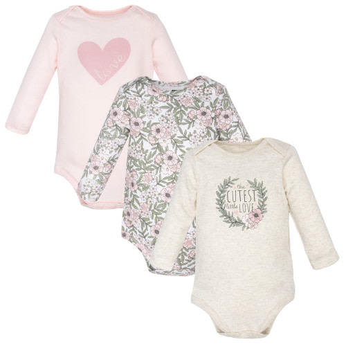 Hudson Baby Cotton Long-Sleeve Bodysuits 3-Pack, The Cutest&nbsp;
