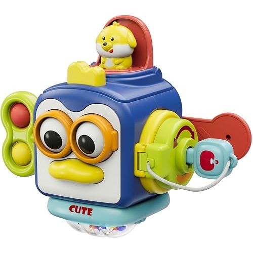 Montessori Toys for 1 Year Old,Sensory Toys for Toddlers 1-3,Baby Travel Activities Busy Board Cube,Fine Motor Skills Educational Toys,Birthday Gift for Kids Aged 6, 9, 10, 12, 18 Months