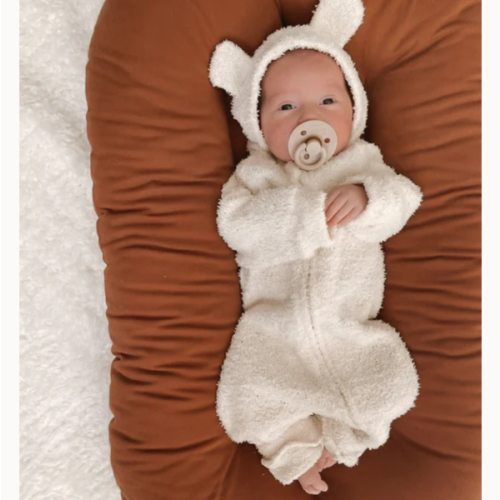 Luna + Luca Baby Bear Jumpsuit - Cozy Teddy