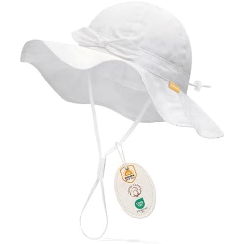 FURTALK Baby Girl Wide Brim Sun Hat with UPF 50+ Toddler Baby Sun Protection